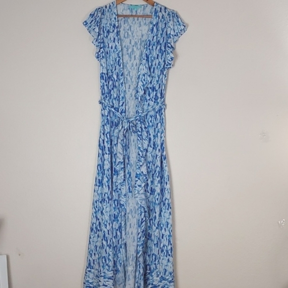 MELISSA ODABASH Brianna Kaftan Waterfall Beach Coverup Dress Size Small - Picture 5 of 15
